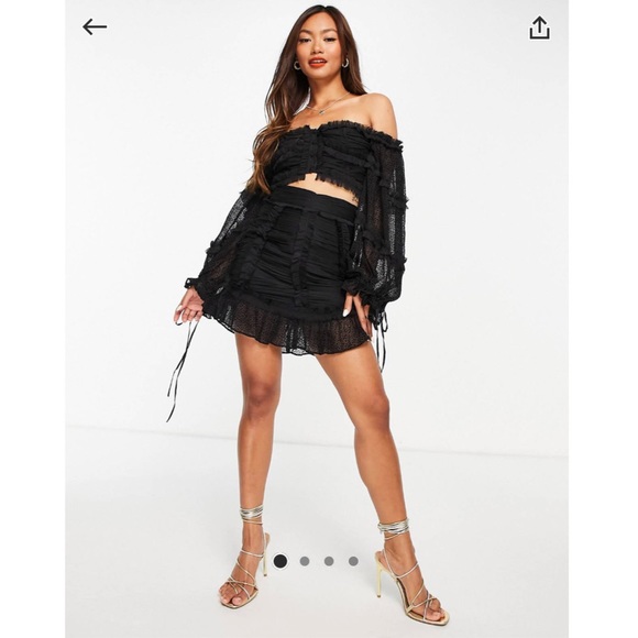 ASOS | Black Chiffon Mini Skirt - Picture 5 of 7